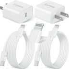Susnwere 2Pack iPhone Charger Fast Charging,20W Fast PD USB C Wall Charger Adapter with 10Ft USB C to Lightning Cable Compatible for iPhone 14/14 Plus/14 Pro/14 Pro Max/13/ White