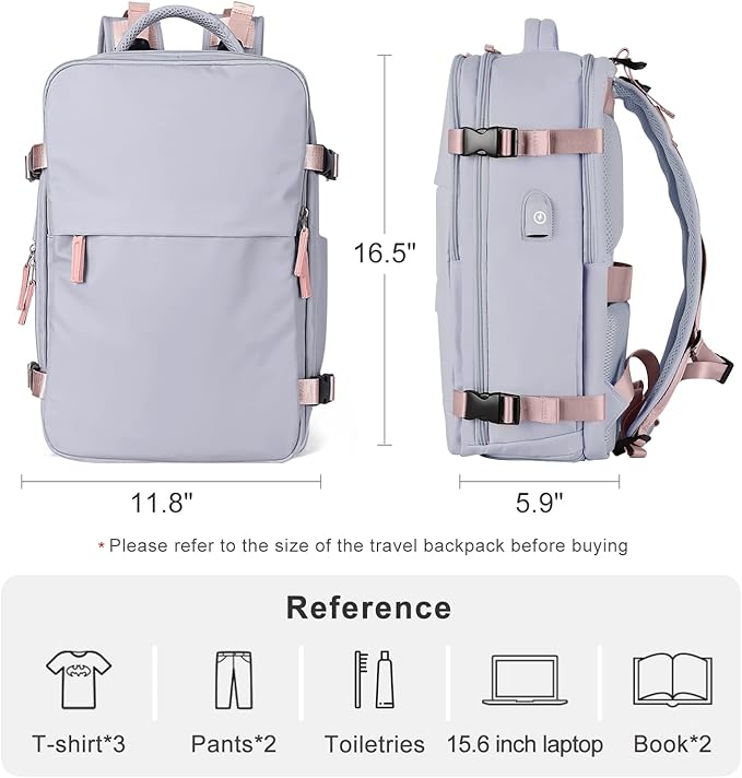 coofay Travel Backpack For Women Airline Approved Carry On Backpack Flight Approved Waterproof Sports Luggage Backpack Casual Daypack Small Hiking Backpack