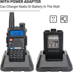 BAOFENG UV-5R Ham Radio Long Range UV5R Dual Band VHF UHF Rechargeable Walkie Talkies for Adults Handheld Two Way Radio with Earpiece AR-771 Full Kit for Camping Hunting Survival Gear,2Pack
