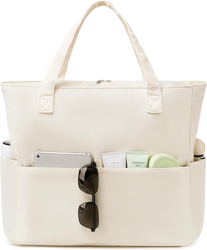 Bluboon Waterproof Beach Tote Pool Bags for Women Ladies Extra Large Carry On Bag With Wet Compartment for Weekender Travel