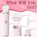 Risina Bikini Trimmer for Women - Painless Electric Razors for Silk Skin,Cordless Body Shaver with Ceramic Blade, Replaceable Lady Razor, IPX7 Waterproof & Easy Cleaning, Birthday Gifts for Women