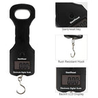 Portable Electronic Luggage Scale 30kg Digital Fishing Hook Weighing Scale with Large Display Screen for Travel and Outdoor Use