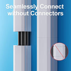 Yecaye TV Cord Hider, 42in Cord Cover, Large Cable Hider, Wire Covers for 4 Cords, Cable Raceway Wire Hider, Wire Hiders for TV on Wall, Cable Cover Cord Concealer, W1.18in H0.6in, White
