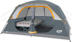 CAMPROS CP Upgraded 6/8 Person Camping Tents, Waterproof Windproof Family Tent with Larger Mesh Windows & Door, Double Layer, Easy Set Up, All-Season Dome Tent with Top Rainfly & Carry Bag
