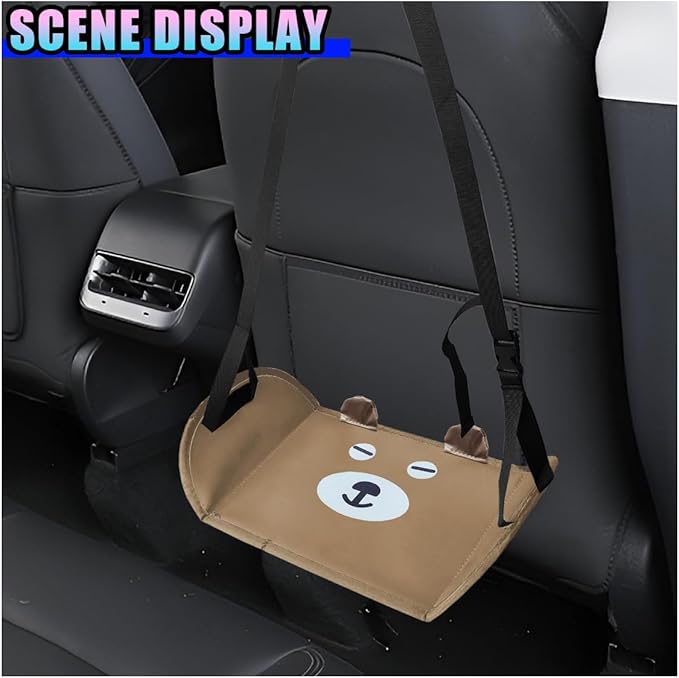 Cute Car Foot Hammock, Adjustable Height Automotive Seat Footrest, Vehicle Seat Extender Leg Support & Relax Accessories, Portable Long Travel Essentials for RV, SUV, Truck(Eyes)