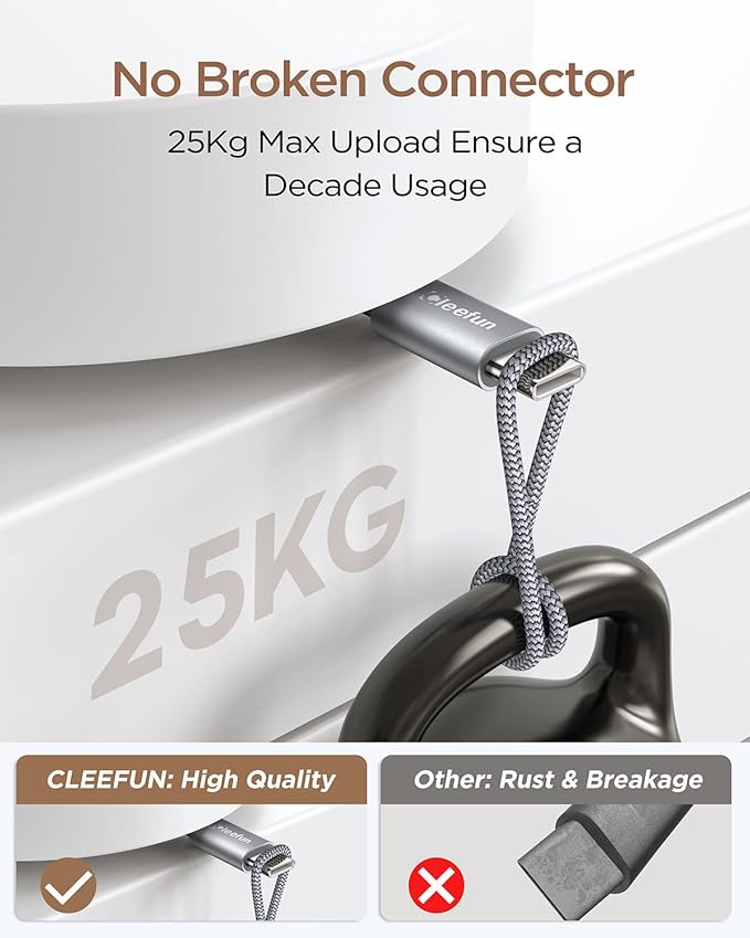 CLEEFUN Short USB C Cable 1ft, 5-Pack USB A to Type C Charger Cord Fast Charging for iPhone 17 16 15 Pro Max Air Plus, for Samsung Galaxy S25 S24 S23 S22 S21 S20 A17 A16 A15 A56 A55 A26 A35 A36 A71