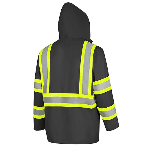 Pioneer Hi Vis Lightweight Waterproof Safety Rain Suit - Reflective Work Rain Gear for Men and Women