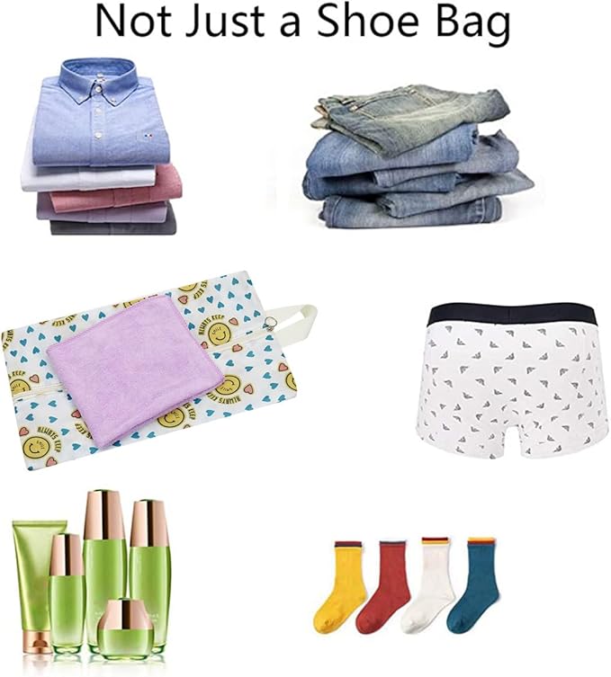 Travel Shoe Bags Waterproof Portable Shoe Storage Pouch with Handle for Men & Women