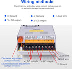 AC to DC Converter, MYSWEETY 12 Volt Power Supply AC 110V-220V to DC 0-48V Module Switching Power Supply Digital Display 480W Voltage Regulator Transformer Built in Cooling Fan