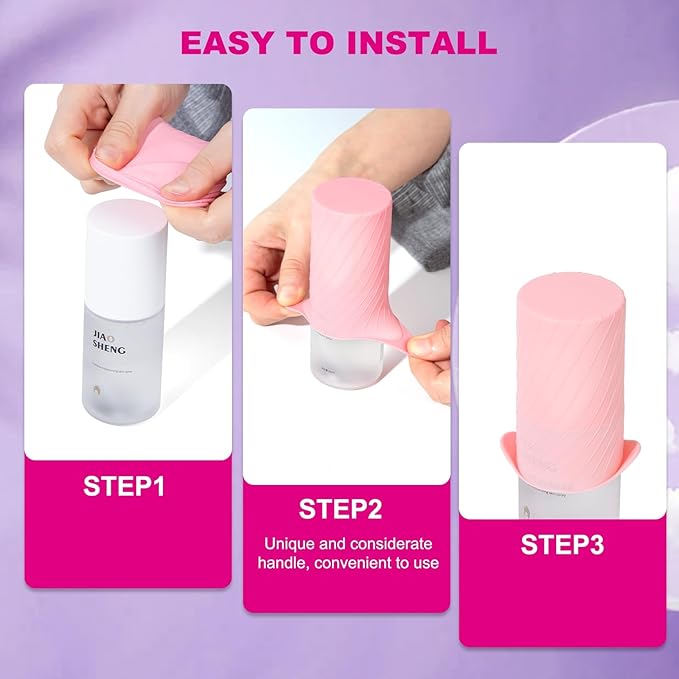 Mrsdry Bottle Covers for Travel, Leak Proofing, Travel Size Container Silicone toiletry sleeves, Leak Locks Travel Accessories for Shampoo Wash Body Bottles and other beauty and personal care(8pcs)