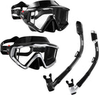 Aegend Snorkeling Gear for Adults Youth Kids, Snorkel Mask with Top Dry Valve - Panoramic View Anti-Leak and Anti-Fog with Mesh Bag for Snorkeling, Scuba Diving, Freediving & Swimming
