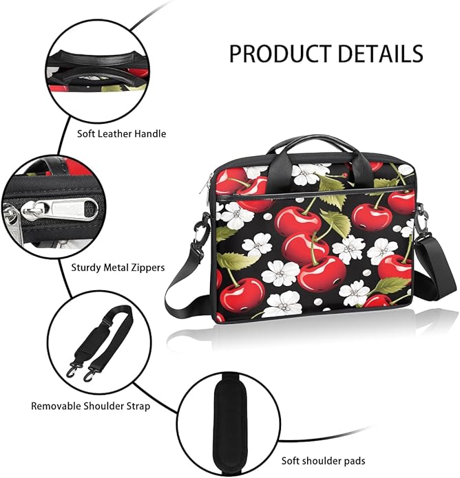 Laptop Shoulder Bag for Women Men, Waterproof Computer Case Messenger Bag Briefcase for Business Office Travel