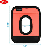 Cosmos 5 Pcs Neoprene Luggage Handle Wrap Soft Grip Handle Cover Luggage Identifier with Hollow Design for Push-Button Handle Trolley Handle and Travel Suitcase Trolley Case (Fluorescent Orange)