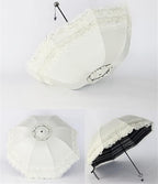 URAWESO Vintage Lace Parasol Gothic Lolita Umbrella UV Sun Protection Witch Cosplay Photoshoot Props Party Decoration