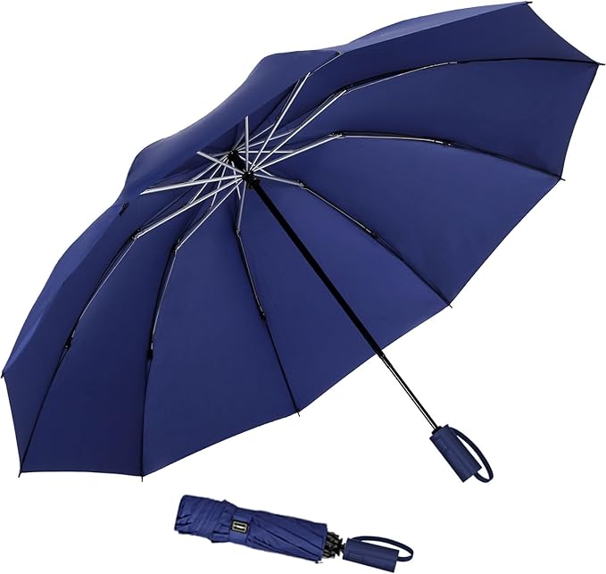 LANBRELLA Umbrella Windproof Compact Travel Umbrella Auto Open Close for Rain