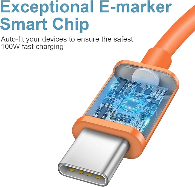 3FT iPhone 17 16 15 Charger Fast Charging USB C Charger Block Type C Chagrer Fast Charging 2-Pack for iPhone 17/17 Plus/17 Pro/17 Pro Max/iPhone 16/16 Plus/16 Pro/16 Pro Max/15 Pro Max/Samsung(Orange)