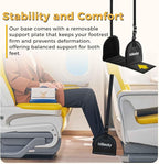 2 Pack - Foot Hammock for Plane Travel, Portable Airplane Foot Hammock with Memory Foam and Hardboard, Airplane Travel Essentials