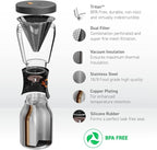 asobu Cold Brew Coffee Maker, Award-Winning 40oz Insulated Cold Brew Brewer with Portable Stainless Steel Carafe – No.1 Europe Coffee Fest Winner, Leakproof, BPA-Free, Keeps Cold 24H