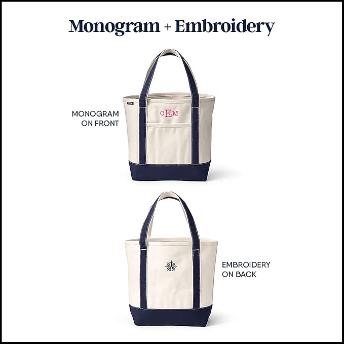 Lands' End Open Top Canvas Tote Bag