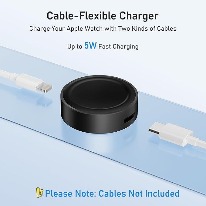 Elebase for 5W Apple Watch 11 USB C Charger,Magnetic USBC Apple Watch Charging Adapter,Wireless iWatch Charger Dock Type C & iPhone Power Port for i Watch Series 10 9 8 7 6 Ultra SE 3,42/46/44mm,Tesla