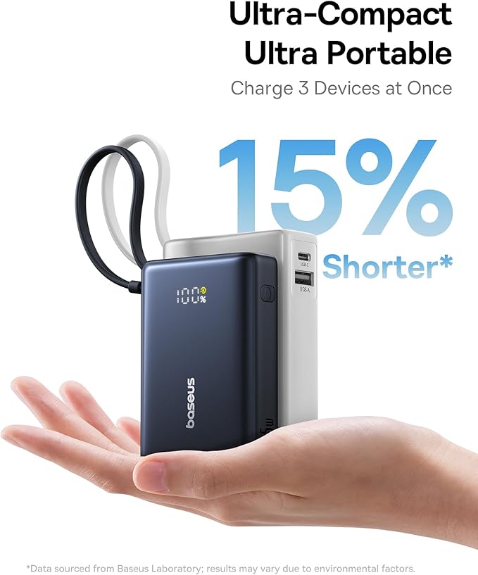 Baseus Power Bank & 45W USB C Charger Block 2 Pack
