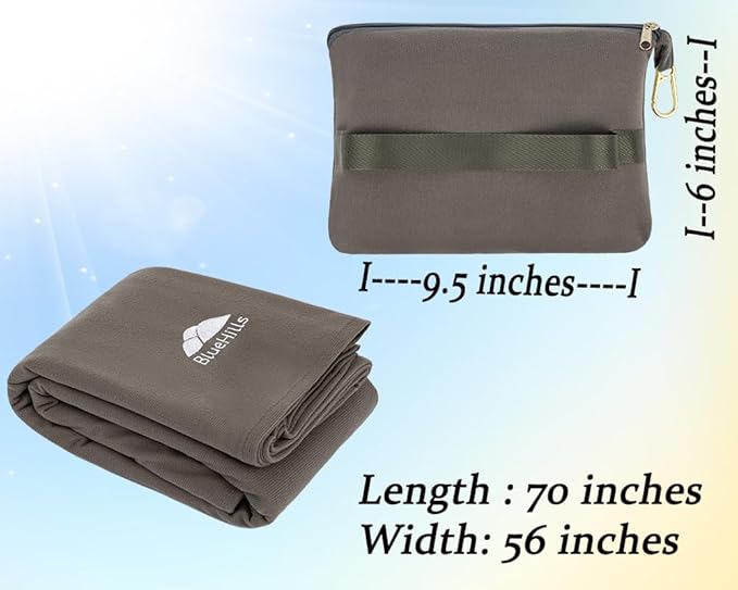 BlueHills Lightweight Travel Blanket Pillows for Two Airplane Compact Portable Traveling Essentials Flight Throws in Bag Large Plane Accessories – Pink and Gray