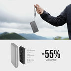 FLEXTAILGEAR 10000mAh Power Bank, Ultra-Lightweight Outdoor Portable Power Bank, Outdoor Travel Fast Charging Waterproof Carbon Fiber, Slim USB-C Power Portable Charger Battery Pack for Phones