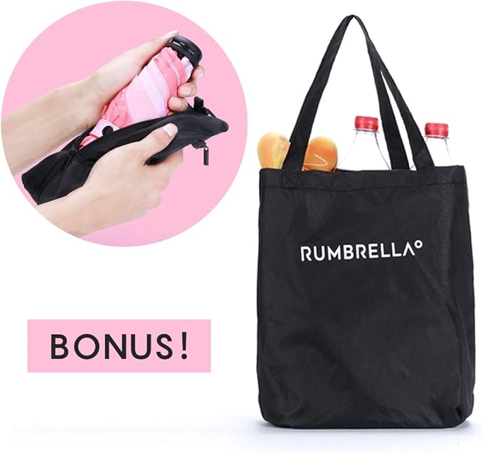 RUMBRELLA Mini Teflon Purse Umbrella With 99% UV Protection for Travel