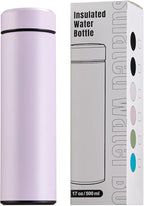PARACITY Insulated Water Bottle,15 oz Stainless Steel Thermal mug, Double Wall Vacuum Water Bottle, Metal Water Bottle Keeps Hot for 12 Hrs, Cold for 24 Hrs, for Coffee, Drinks(pink)
