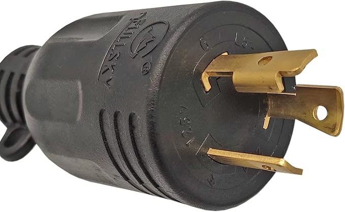 FC-L5252T Male generator lock 20A plug L5-20P to 5-15 or 20R adapter 3 prong to 3 prong output 125V