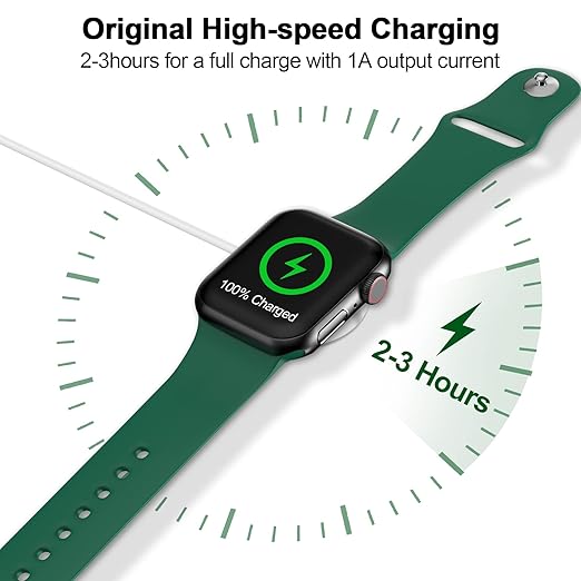 𝟐𝟎𝟐𝟔 𝐔𝐩𝐠𝐫𝐚𝐝𝐞𝐝 for Apple Watch Charger Magnetic Fast Charging Cable [Portable] Magnetic Wireless Charging Compatible with iWatch Series Ultra/9/8/7/6/SE/SE2/5/4/3/2-[1.2M] White