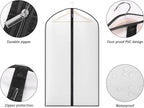 Zilink 43" Suit Bags for Closet Storage Dust Proof Garment Bags for Hanging Clothes Suit Covers for Storage with Full Zipper for Suit Coat Jacket Sweater Closet Storage, Set of 10