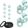 JUSTRVN Ear Plugs for Sleeping, 2 Pairs of Reusable Earplugs for Noise Reduction 25dB-30dB with 8 Ear Tips, Soft Hearing Protection Ear Plugs for Concert,Noise Sensitivity, Study & Work