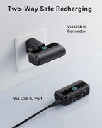 INIU Pocket Size 5000mAh 20W PD Fast Charging Power Bank & 5500mAh Power Bank with Build-in USB-C Connector Combo