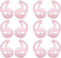 JNSA 6 Pairs Silicone Ear Tips Compatible with Air Pods 1&2,Silicone Soft Anti-Slip Sport Earbud Tips, Anti-Drop Ear Hook Gel Headphones Earphones Accessories Tips (Pink 6 Pairs)