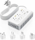 Mapambo 2000W Voltage Converter US to Europe, 7 in 1 Converter for European Travel for Hair Dryer, Kettles, Coffee Makers and etc. 220v to 110v Converter for International Travels (White)