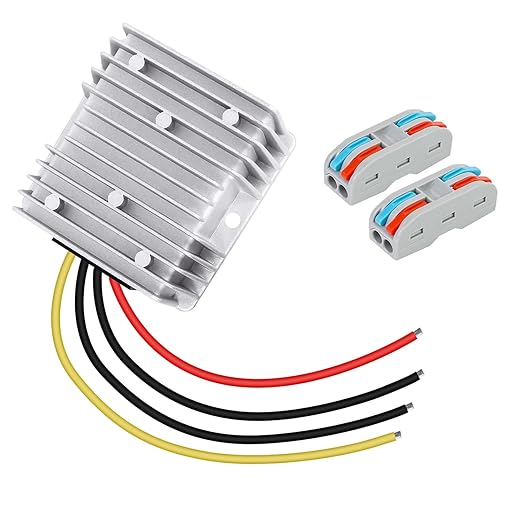 LeMotech DC 12v to 24v Converter 5A 120W Step Up Converter Voltage Reducer IP68 Waterproof Transformer for Golf Cart Truck Boat Vehicle