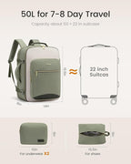 LOVEVOOK 50L Travel Backpack for Women & Men, Airline Approved Carry On Luggage with 3 Packing Cubes, TSA Overnight Bags, Waterproof Personal Item Bag, Weekender Essentials Backpacks fits 17" Laptop