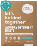 Kind Laundry Detergent Sheets – 18 Loads Ocean Breeze, EWG Verified, No Residue After Wash, Eco Plastic-Free Liquidless Laundry Soap, Non-Toxic Formula, for Sensitive Skin, Travel & Dorm Friendly