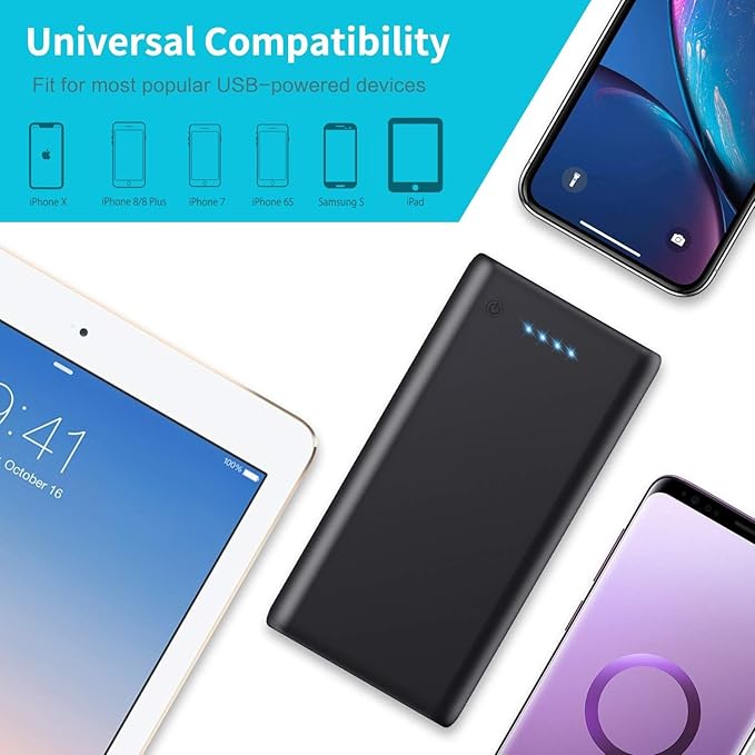 Portable Charger Power Bank 26800mah,Ultra-High Capacity Safer External Cell Phone Battery Pack,2 USB Output High Speed Charging Power bank Compatible with iPhone 17/16/15/14/13 Galaxy Android LG etc