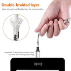 Multi Charging Cable, 5ft 3Pack Multi Charger Cable Nylon Braided Multiple USB Universal 3 in 1 Charging Cord Adapter with Type-C, Micro USB Port Connectors for Cell Phones and More