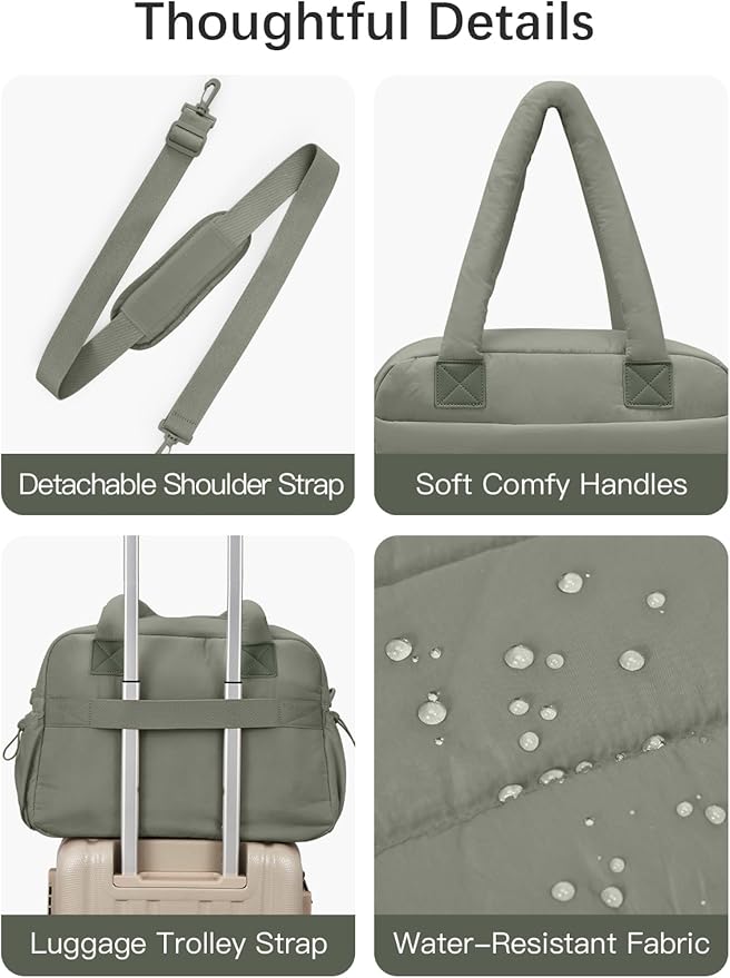 oscaurt Gym Bag for Women Lightweight Duffle Bag for Travel with Toiletry Pouch Water Resistant Carry On Weekender Overnight Duffel