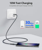 SUNGUY 10Gbps USB C 3.1 Gen 2 Cable, 4FT USB A to USB C 3A Fast Charging & Data Transfer Android Auto Cable Compatible with iPhone 17/16/15 Pro Max, Galaxy S23 S22 Ultra Note 20, SSD