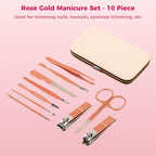 Nail Clippers Set, 10 PCS Professional Manicure Set and Pedicure Kit with Travel Case,Stocking Stuffers, Christmas Gift for Men and Women