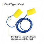 3M Ear Plugs, E-A-R Classic 311-1101, 200 Pairs of Disposable Earplugs, 1 Pair/Poly Bag, Corded, Noise Reduction Rating 29 dB NRR, Foam, Regular Size, Roll Down, Compliant with ANSI/ASA S12.71-2018