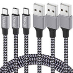 TAKAGI USB to USB C Cable (3Pack 6ft) USB A to Type C Cable Fast Charging Nylon Braided Data Sync Transfer Cord USB C Charger for iPhone 17 Pro Max/17 Air/16e/16 15 Pro/15 Plus/Galaxy S20 S10 Note 20