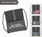 Drawstring Backpack Large Sports Draw String Bag for Men and Women (Urban Gray)
