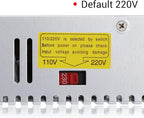 DROK 24V Power Supply, AC 110V/220V to DC 0-24V 20A 480W Buck Converter, Variable Adjustable Adapter Regulated 5V 12V 24V Volt Switching Voltage LED Transformer 20A Amp Charger for Computer Lab