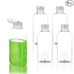 Travel Size Containers Plastic Travel Bottles for Toiletries Leak Proof Squeeze Bottle with Flip Cap TSA Approved 3.4oz/100ml Small Bottles for Liquids, Shampoo & Lotion (5 Pack)