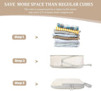 4 Set Compression Packing Cubes for Suitcase - Space-Saving Luggage Organizer Bags, Lightweight Travel Essentials for Efficient Packing (Beige)